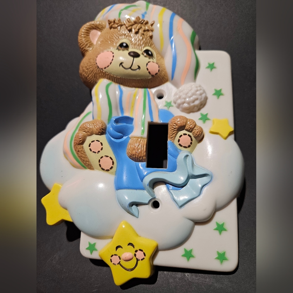 Vintage Teddy Bear Light Switch Cover